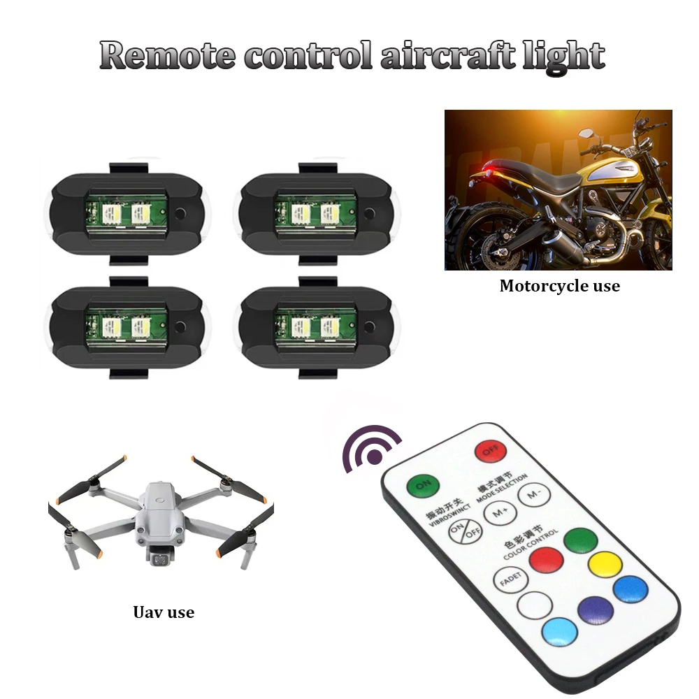 Drone Strobe Light - Luz de advertência anti-colisão, LED remoto,