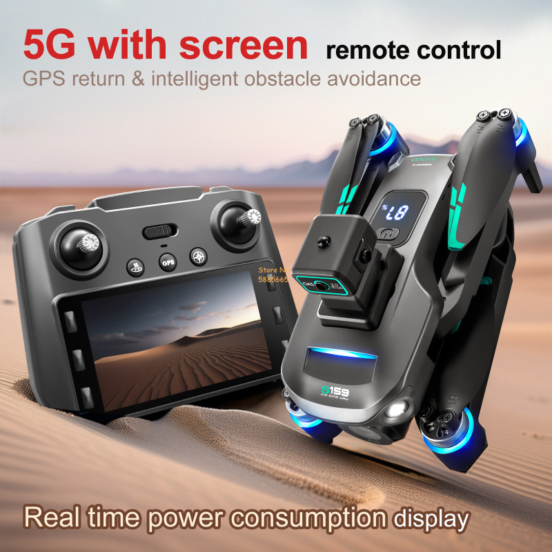 8k câmera dupla 5g wifi fpv co - Drone Controller Screen avaliação e preço